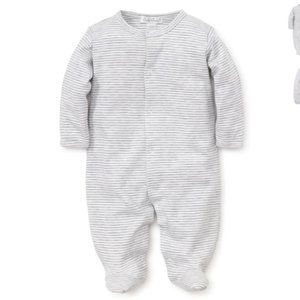 Kissy Kissy Gray Essentials Stripe Footie